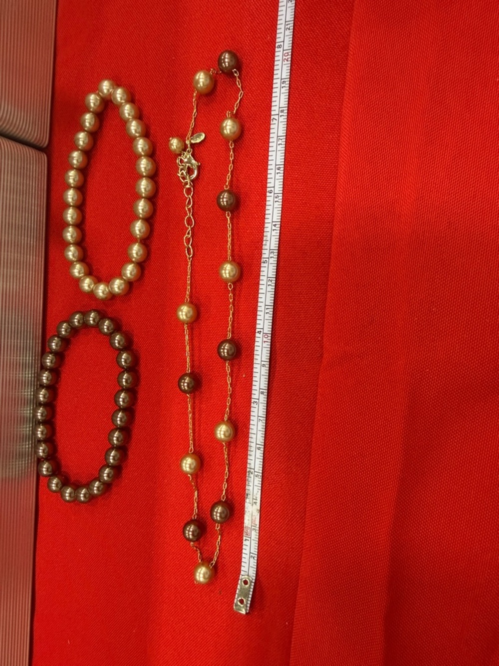 Brown Pearl Necklace and Bracelet Set - Elegant Women’s Jewelry